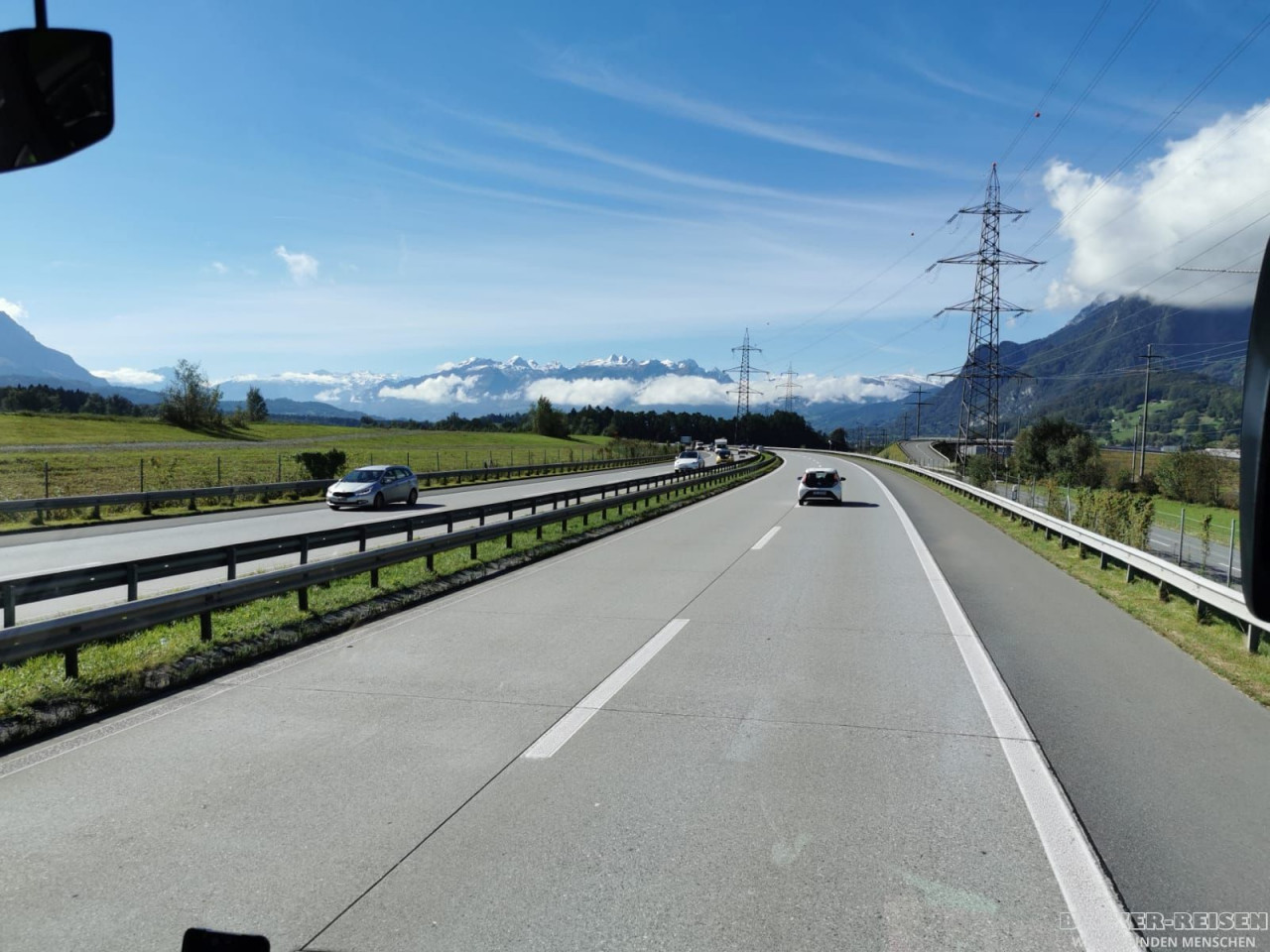 on the road